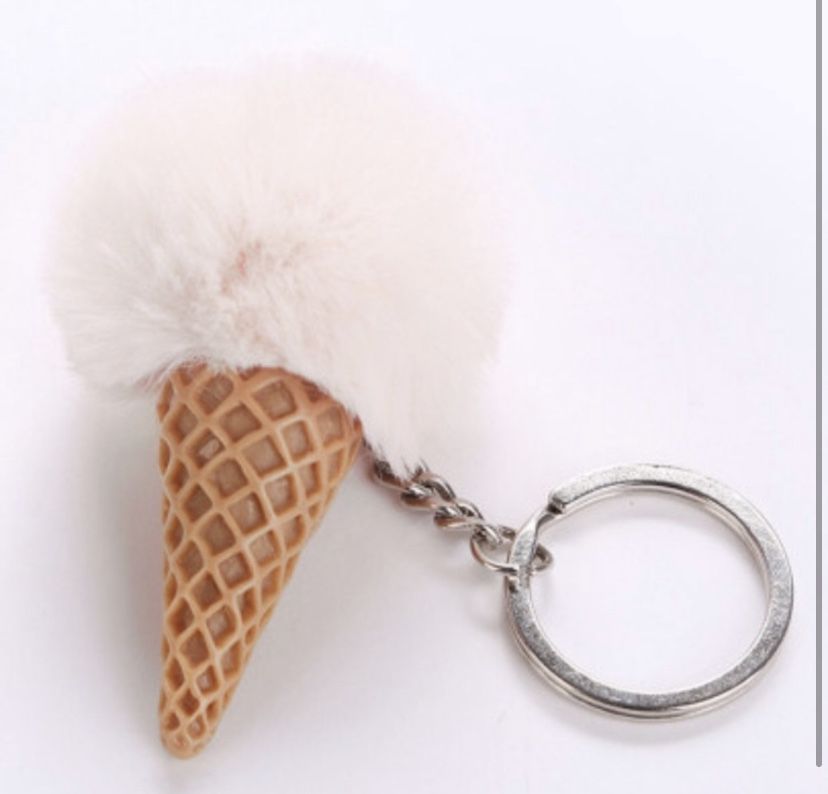 Ice Cream Cone Keychain 