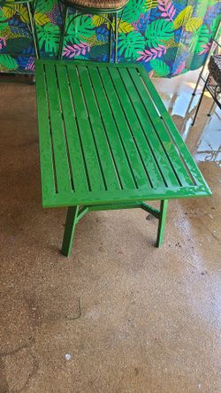 heavy iron patio table