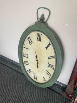 Green Metal Clock
