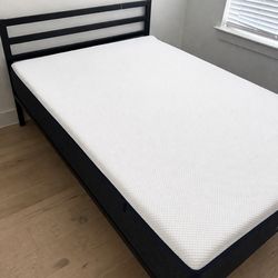 Queen Nectar Memory Foam Mattress + Bed Frame (Clean, Great Condition)