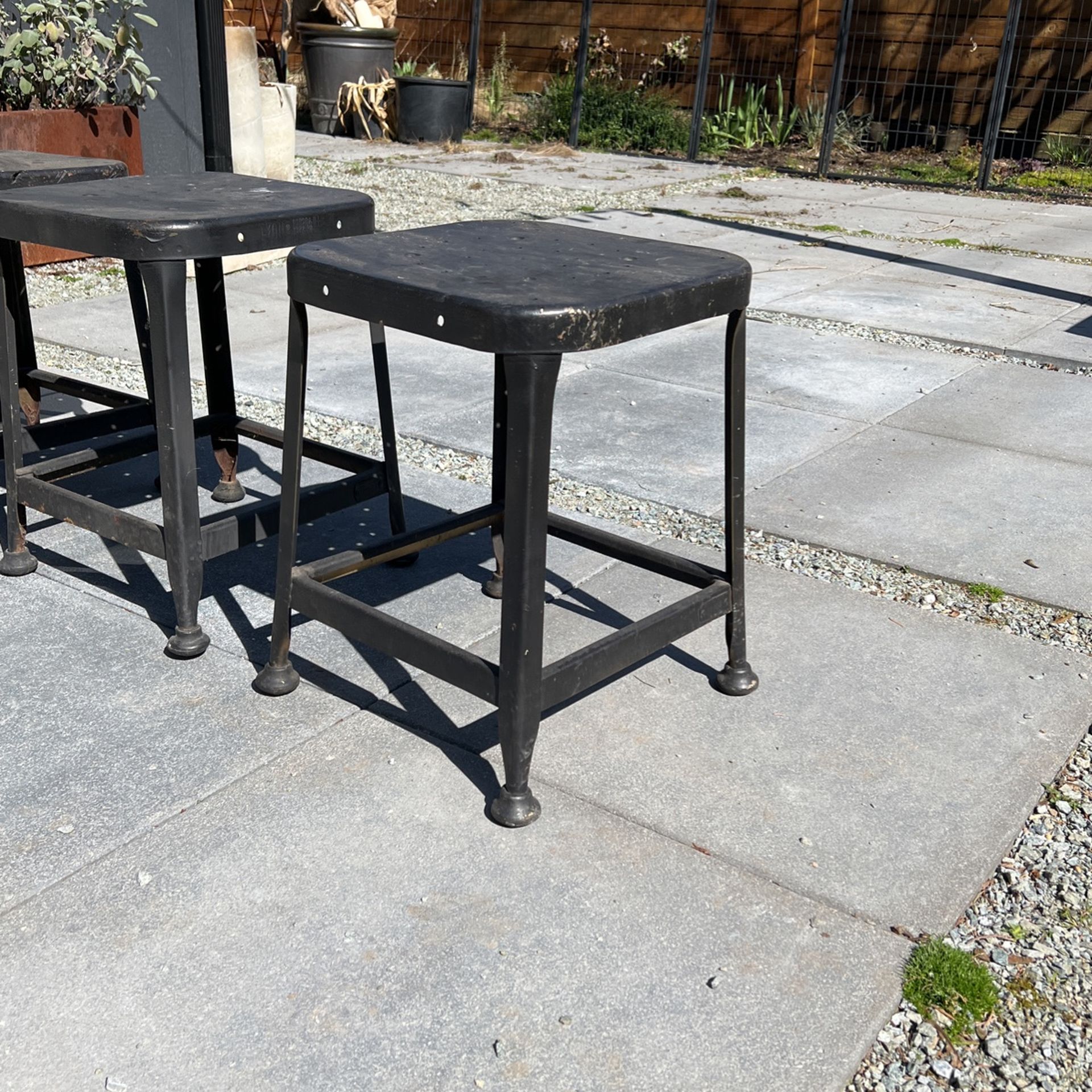 Vintage metal stools/ Side Tables 