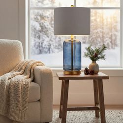 SAFAVIEH Novah 26 in. Lamp, Blue