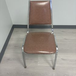 🪑 For Sale: 30 Brown Vinyl Stackable Chairs — Durable & Great for Large Events!