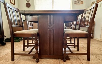 Antique Table and Four Chairs