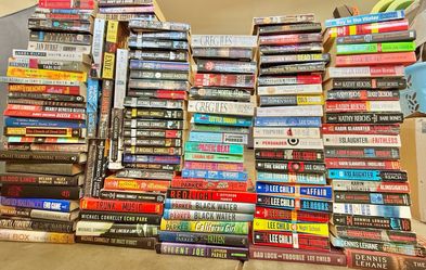 120 Thriller Books – Connelly, Lee Child, Slaughter – $50