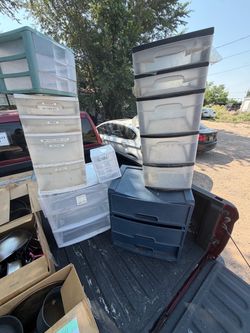 Plastic Drawer Storage Units Lot
