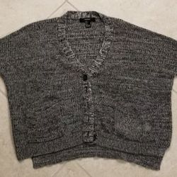 Women’s Forever 21 Gray V-Neck Cardigan Sweater Size Large Gray