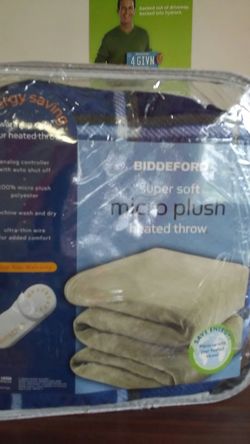 Super soft micro plush heated throw