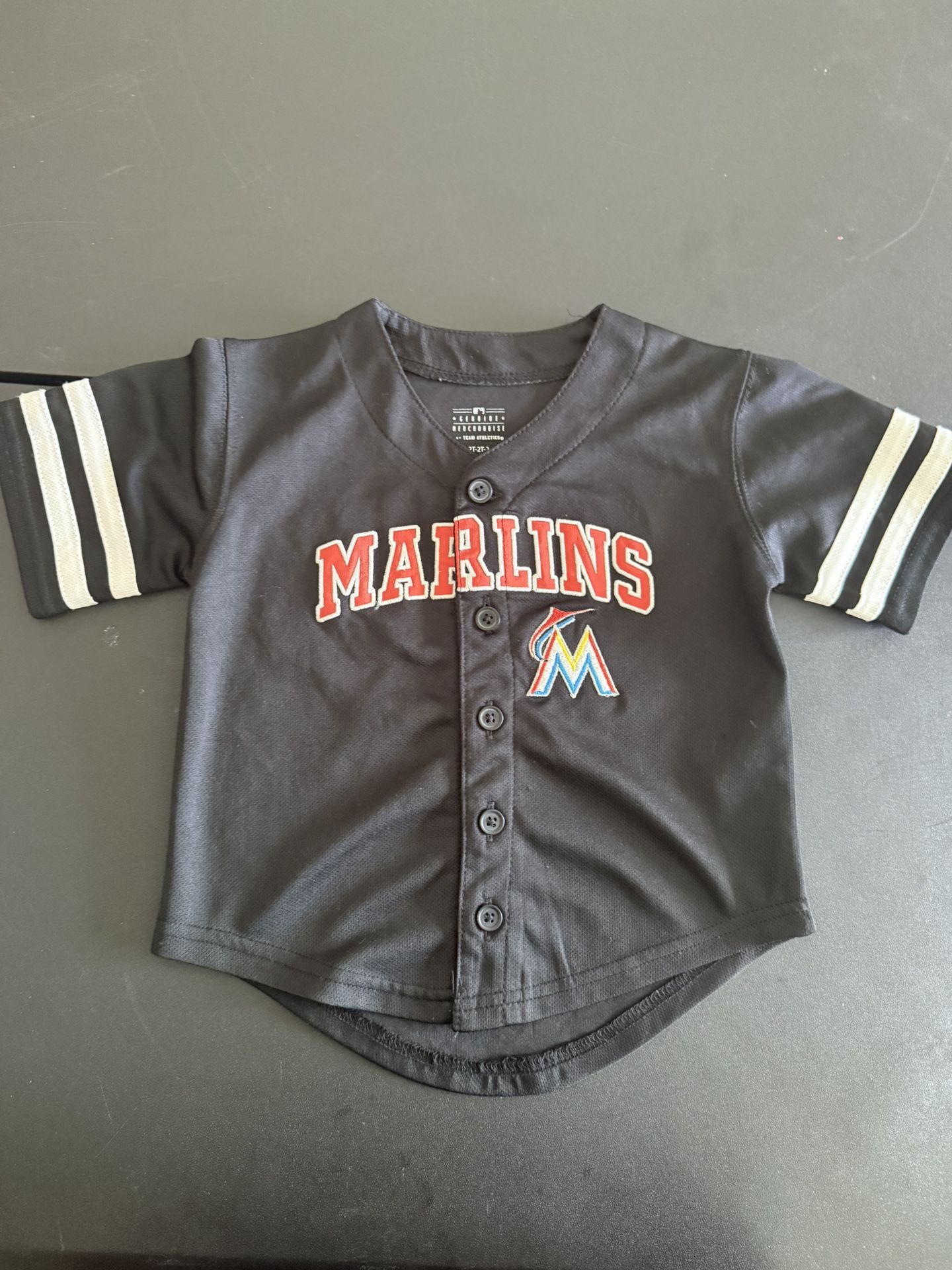 Marlins Kids Black Baseball Jersey