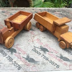 2 wooden  trucks $35.00 CASH. TEXT FOR PRICES. 