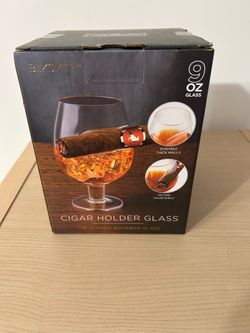 Whiskey Low Ball Cigar Holder Glass