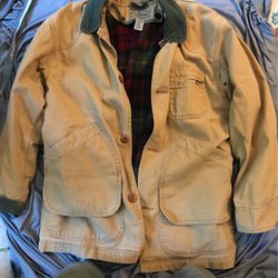 L.L. Bean Vintage Canvas Chore Coat, Removable Wool Lining