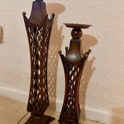 2 Metal Candle Holders