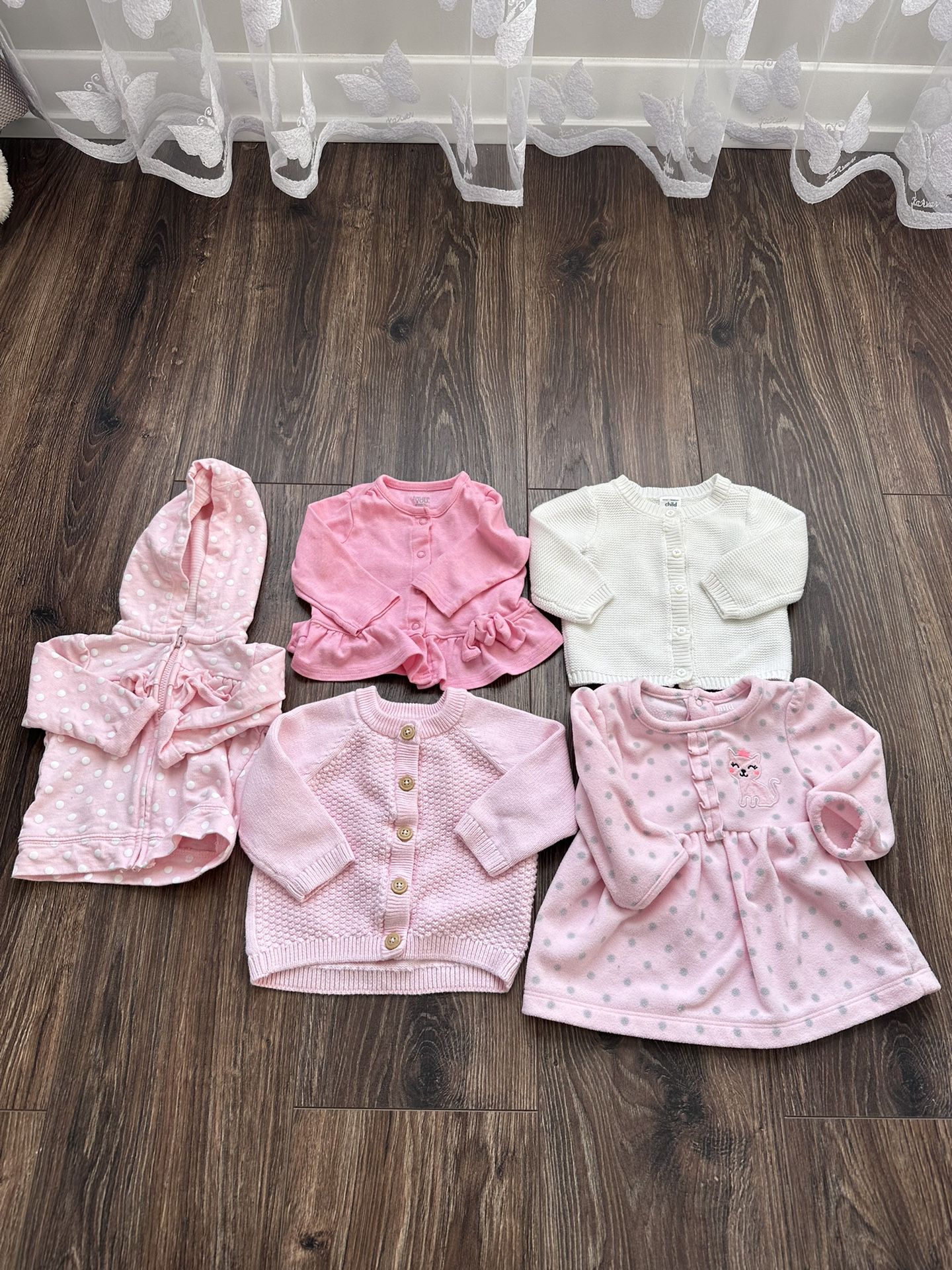 5pcs sweaters 3-6months old baby girl 