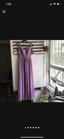 Formal Off The Shoulder Gown, Prom Dress, Bridesmaid, Wedding, Purple, Dusty Lavender, Mauve