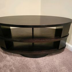 TV Stand - Contemporary Swivel With Espresso Finish