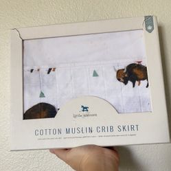 Little Unicorn Cotton Muslin Crib Skirt New