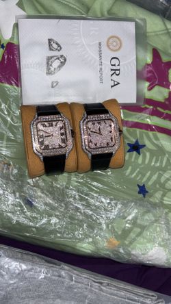 Arabic And Roman Dial Mossinite Bussdowns 