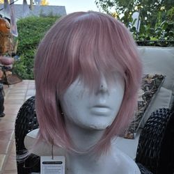 Short Hair Wig Light Pink 