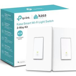 Kasa Smart 3 Way Switch HS210 KIT, Needs Neutral Wire, 2.4GHz Wi-Fi Light Switch works with Alexa and Google Home, UL Certified, No Hub Required, Whit