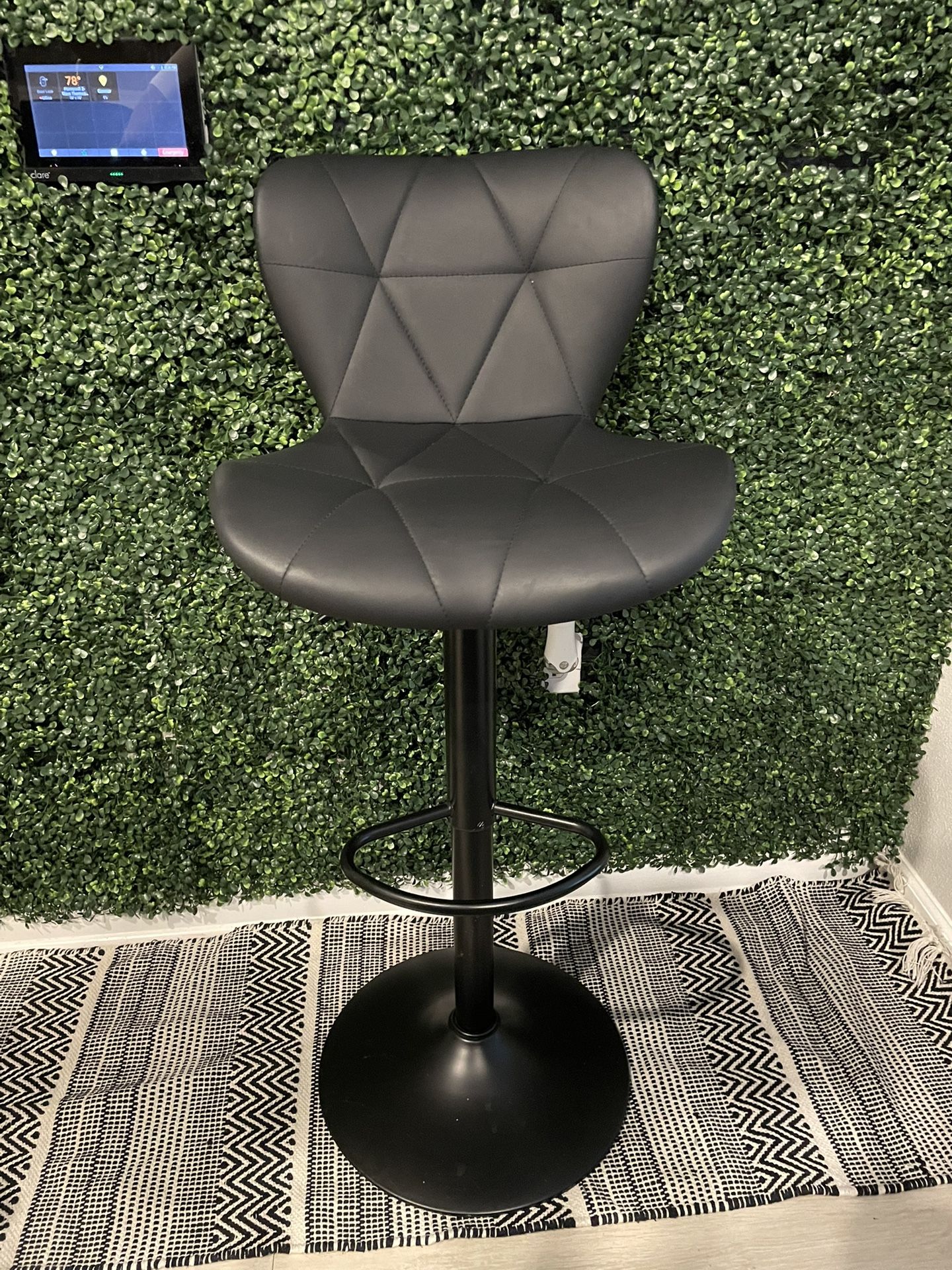 Modern Black Bar Stools Set Of 2
