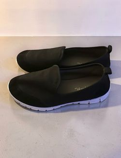 Womens Black Bobbie Brooks Slip-On Loafer Shoes-Sz 9
