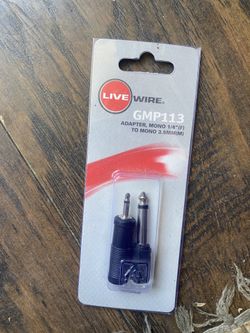 Livewire Essential Stereo 3.5mm Female TRS to Mono 1/4" Male TS Adapter Black