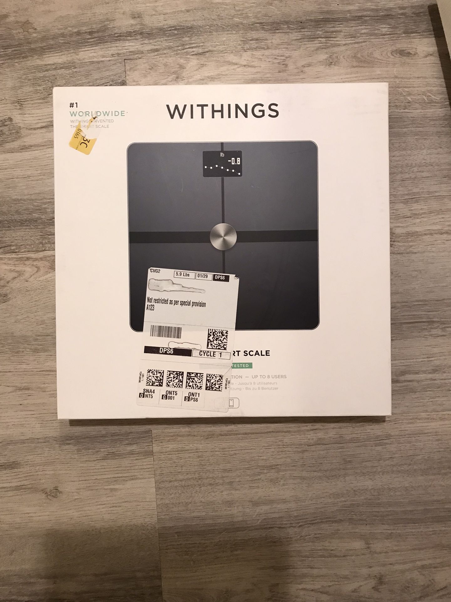 Withings Body Smart Advanced Body Composition Wi-Fi Smart Scale Sealed Inside.