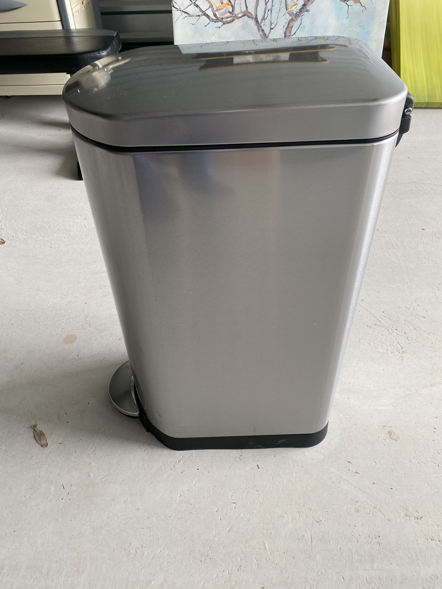 Kitchen Stainless Steel Step On Trashcan