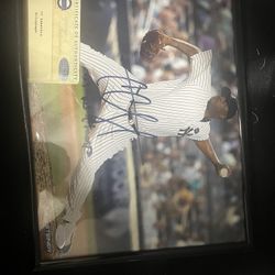 Framed Autographed New York Yankees CC Sabathia COA