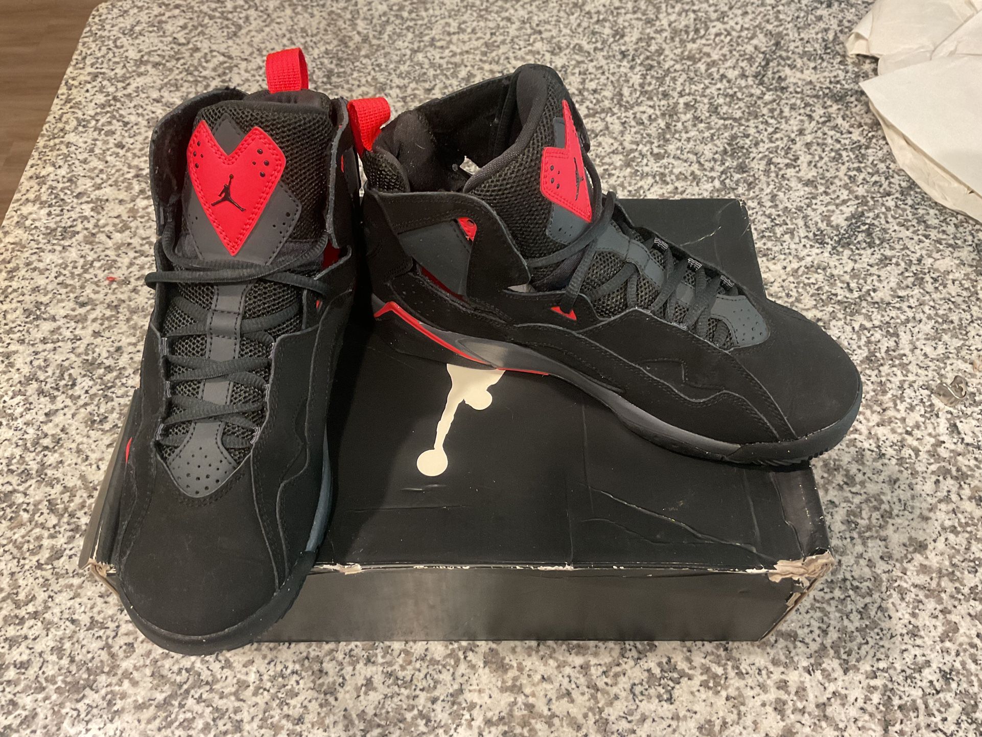 Nike Air Jordan True Flight Black Infrared 23 Size 7Y W/Box