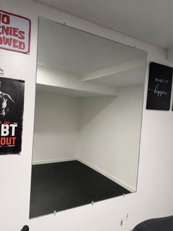 4ftx3ft frameless mirror and 30”x36”