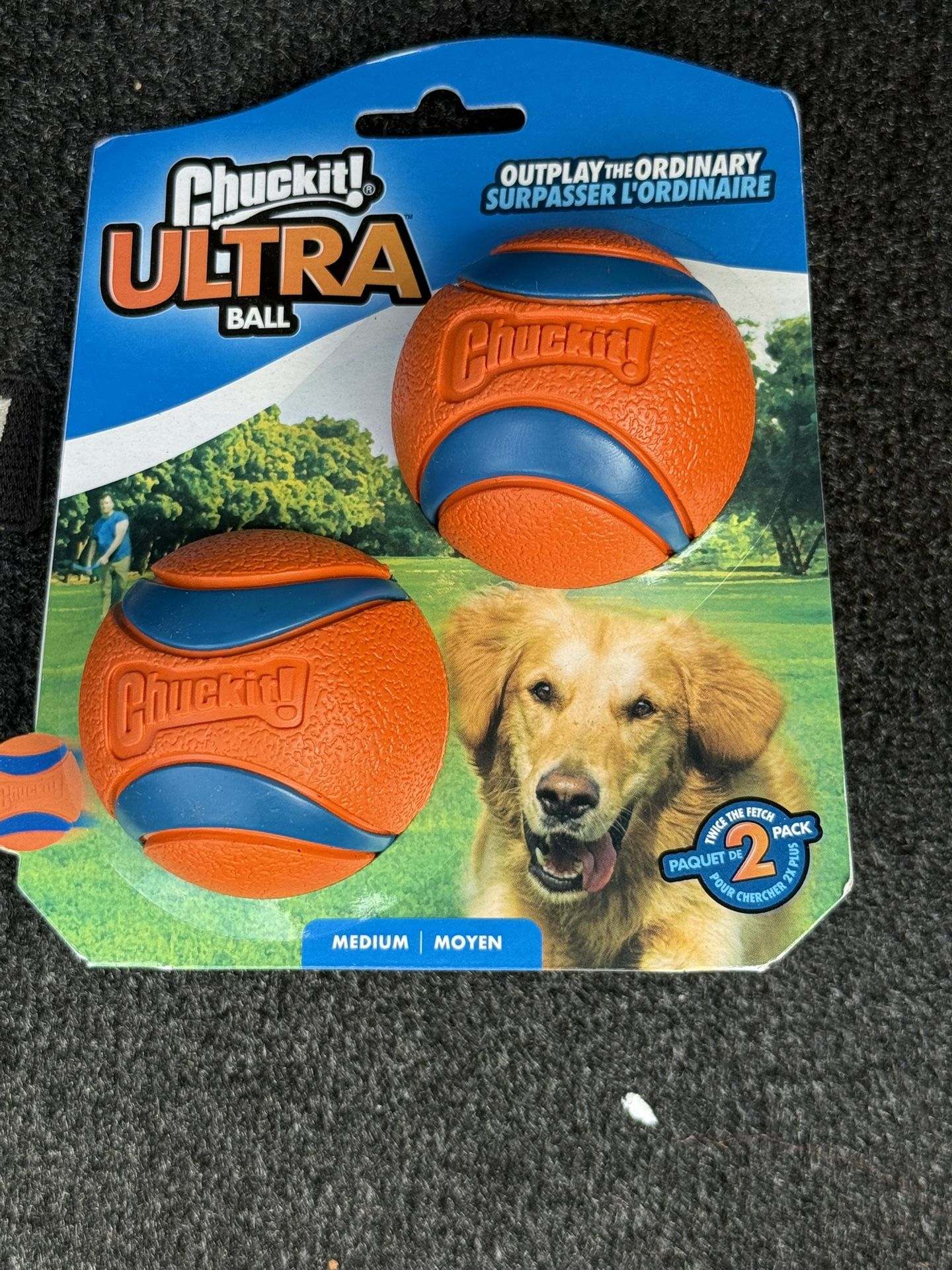 Chuckit! Ultra Rubber Ball Tough Dog Toy, Medium, 2 pack