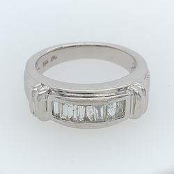 CLOSEOUT SALE! 14k white gold and diamonds wedding band