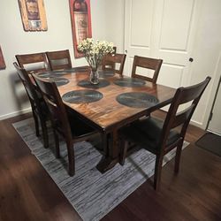 Dining Table Extends With 8 Chairs 