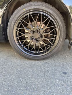 17" Matte Black Katana KR05 Wheels 5x114.3 5x100 & Tires Package Deal, WE FINANCE