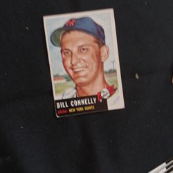 Signed Bill CONNELLY vintage Baseball Card Raw