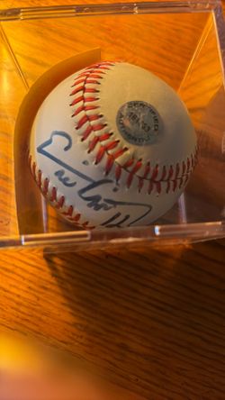 Eric Chavez Autographed Baseball 