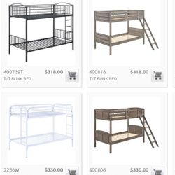 Bunk Beds Now Available Starting Under $350