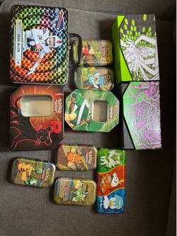Empty tins and etb boxes