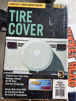 ADCO 1755 Polar White Vinyl Tire Cover F (Fits 29" Diameter Wheel)