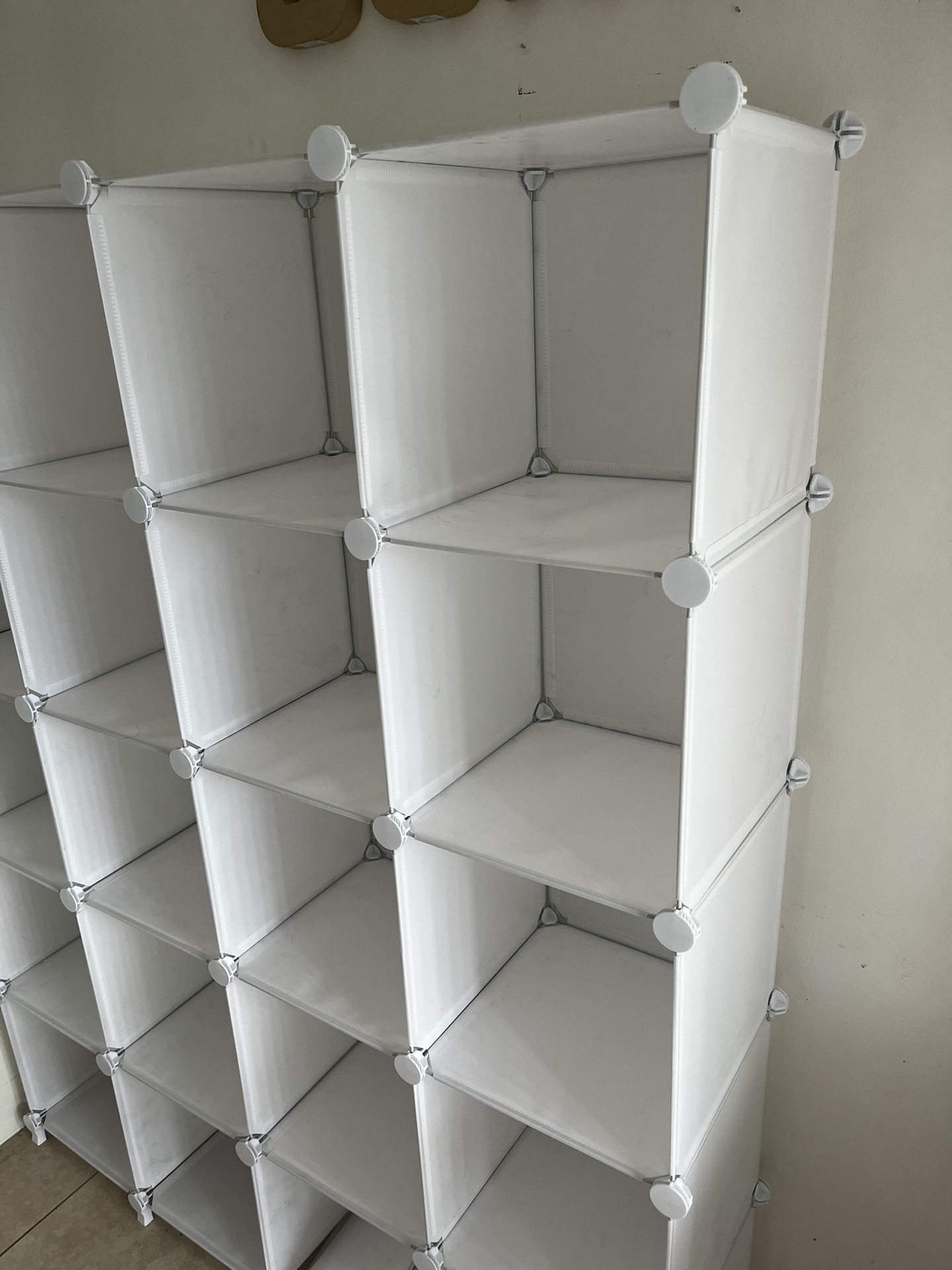 White Cube Plastic Shelf Organizer 