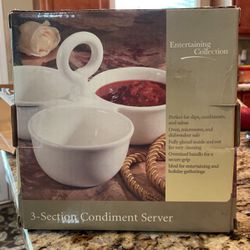 Entertaining Collection 3-section Condiment Server