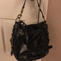 EUC Coach patent leather hobo hand bag
