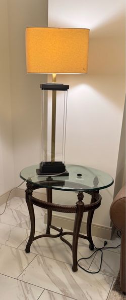 Glass cocktail table and side table