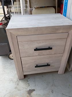 Night Stand Gray with 2 drawers