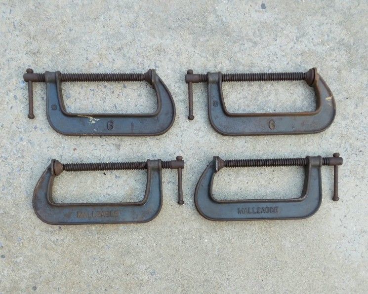 Vintage Malleable 6" C Clamps