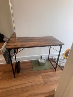 Rustic Wood and Metal Writing Desk