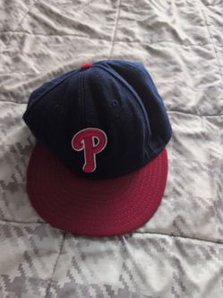 Philadelphia Phillies Baseball Hat - Navy Blue and Red Stitched Cap