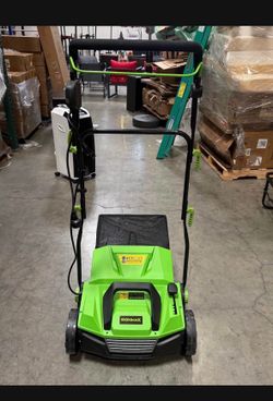 New 13" 12A Corded Electric Self-Propelled Walk Behind Lawn Dethatcher 40L Collection Bag Lawn Mower